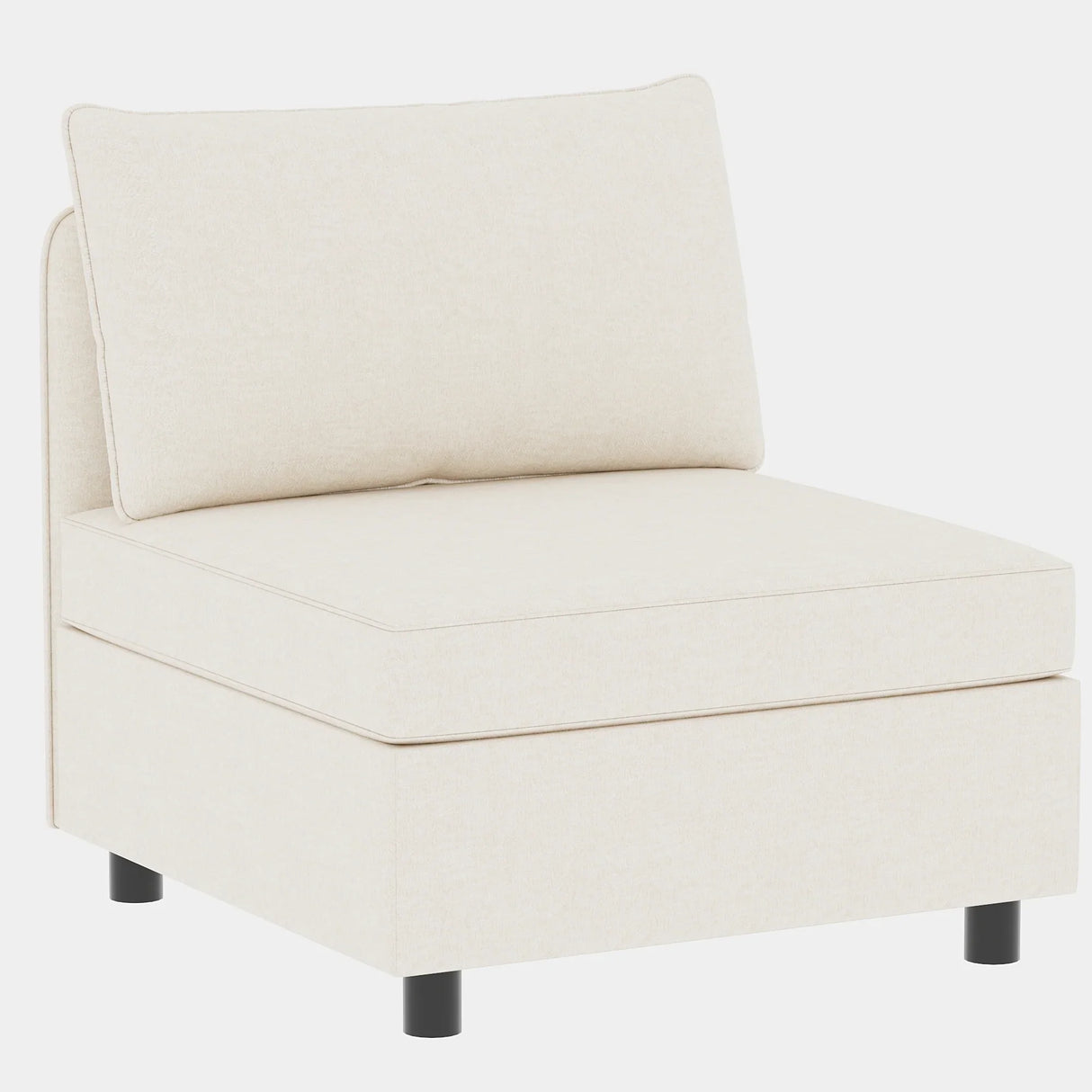 3 Piece Modular Living Room Set with Different Configurations, Off White - Furniture Home Direct