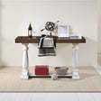 Farmhouse Retro Design Pedestal Sofa Tabe - Furniture Home Direct
