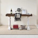 Farmhouse Retro Design Pedestal Sofa Tabe - Furniture Home Direct