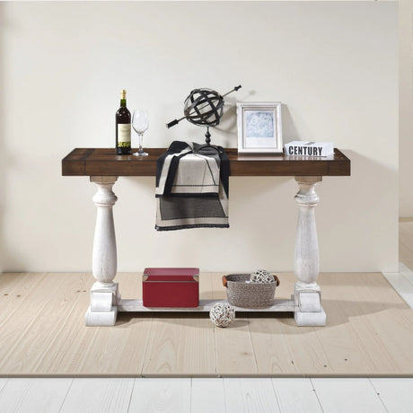 Farmhouse Retro Design Pedestal Sofa Tabe - Furniture Home Direct
