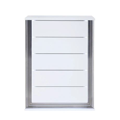 Moon - Smooth Chest With LED - White - Furniture Home Direct