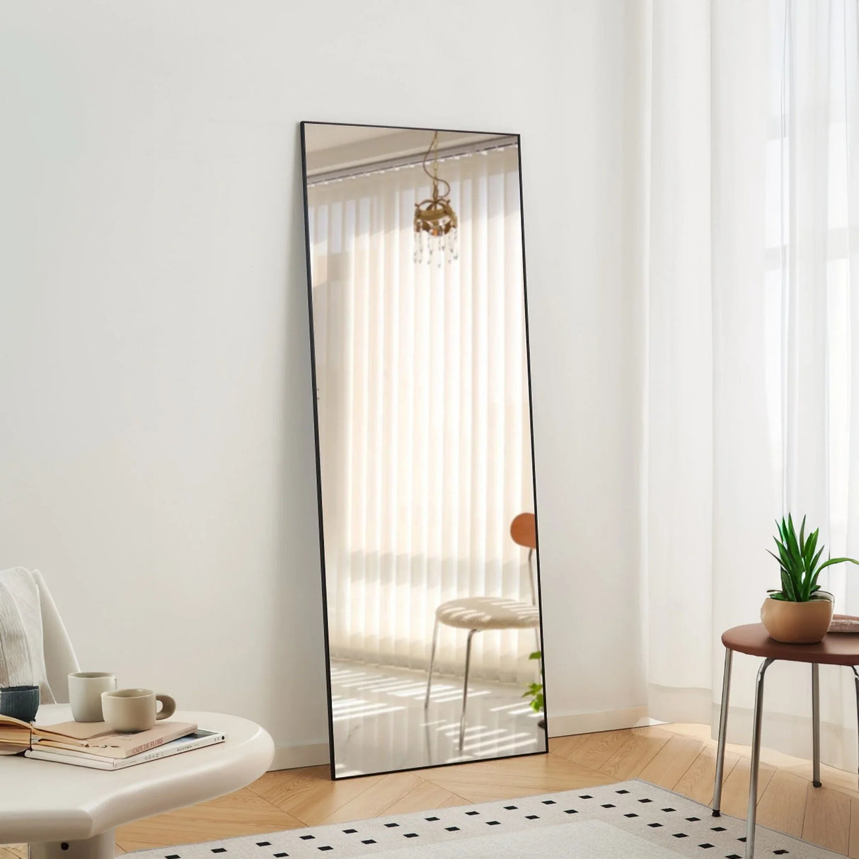 Modern Full Length Mirror With High Definition Shatter Proof Glass And Aluminum Alloy Frame - Furniture Home Direct