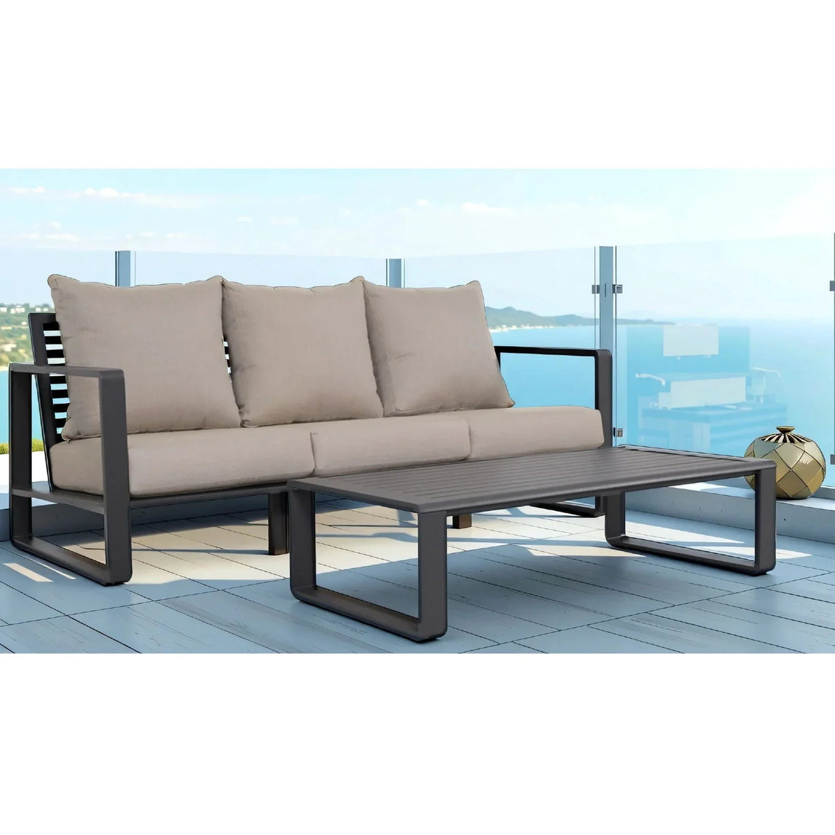 Durable Sofa With Rectangular Coffee Table - Furniture Home Direct