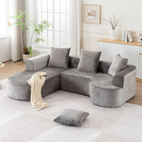 Modular Sectional Sofa With L Shape Chaise With Deep Seat - Furniture Home Direct