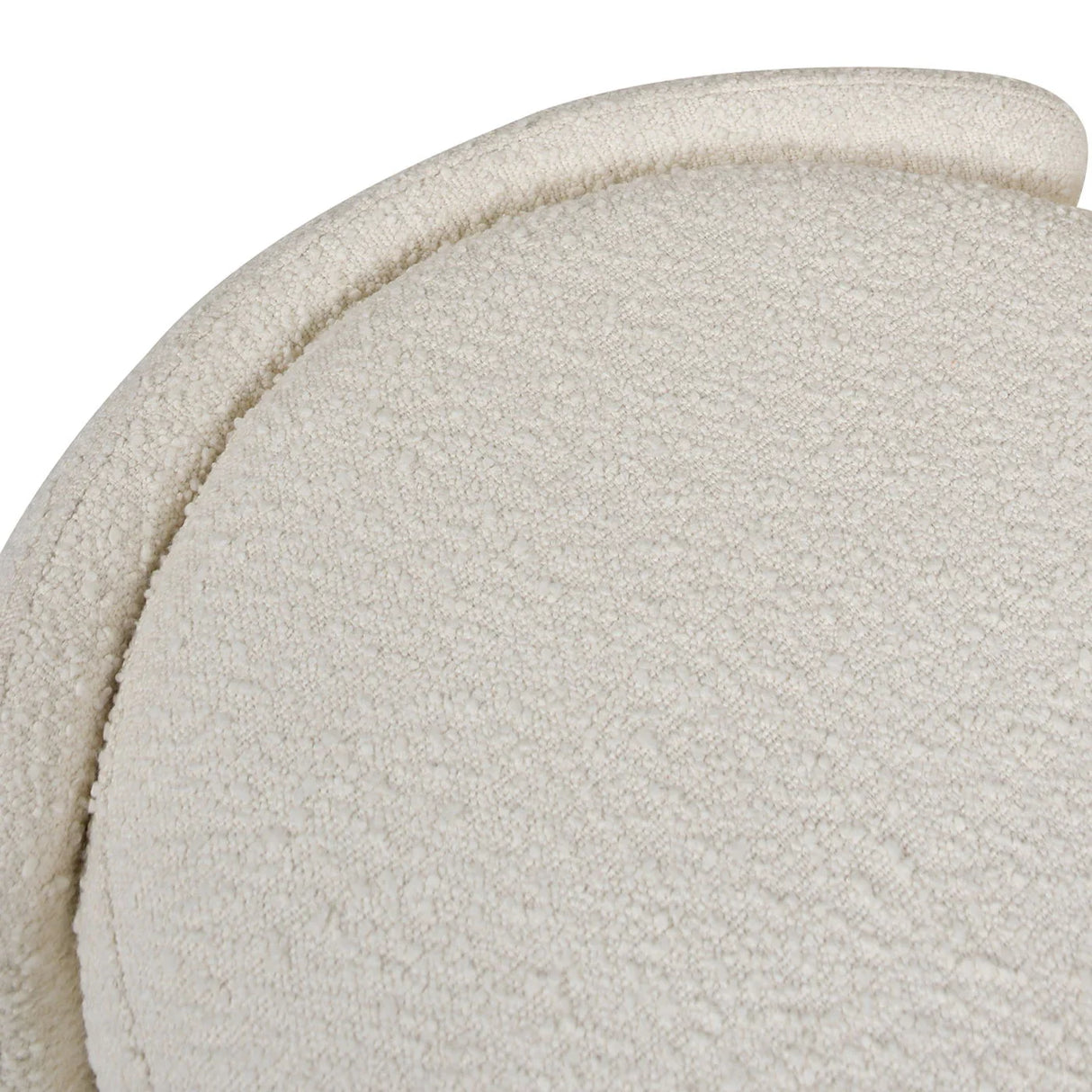 Fuji - Oval Storage Bench, Upholstered - Ivory White - Furniture Home Direct