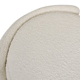 Fuji - Oval Storage Bench, Upholstered - Ivory White - Furniture Home Direct