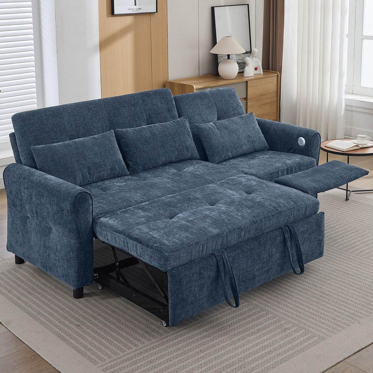 3 Seater Sofa Bed And Reversible Recliner - Furniture Home Direct