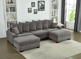 5 Seater Oversized Convertible L & U Shaped Couch - Furniture Home Direct