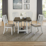 5 Piece DIning Set with Foldable Table - Furniture Home Direct