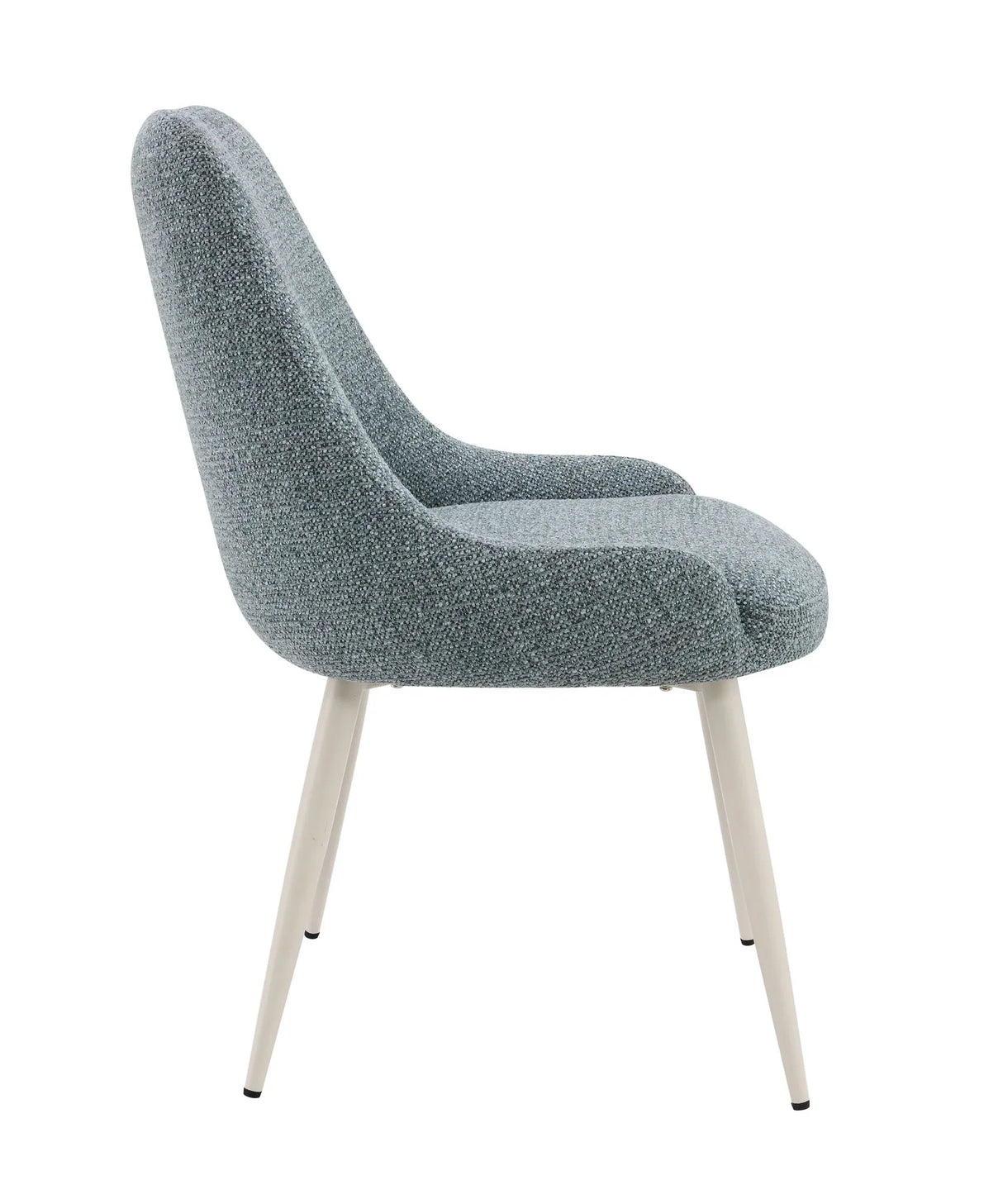 Laela - Boucle Bone Table Side Chair - Light Blue - Furniture Home Direct