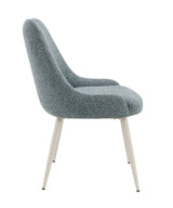 Laela - Boucle Bone Table Side Chair - Light Blue - Furniture Home Direct
