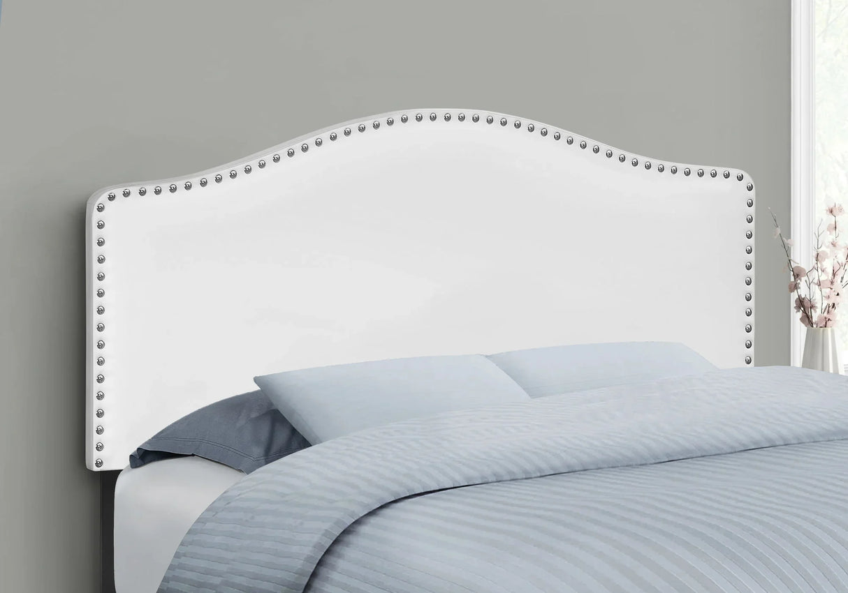 Full Size, Bed Headboard Only, Upholstered, Transitional - White - Furniture Home Direct