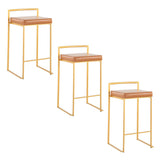 Fuji - Contemporary / Glam Design Counter Stool (Set of 2) - Furniture Home Direct