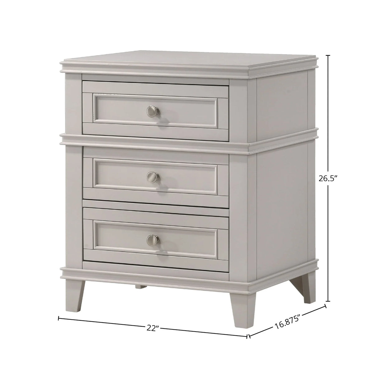 3 Drawer Nightstand With USB - Furniture Home Direct