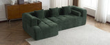 Sectional Sofa Modular Tufted Chenille Upholstery Green - Furniture Home Direct