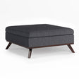Owen - Square Coffee Table Storage Ottoman - Slate Gray - Furniture Home Direct