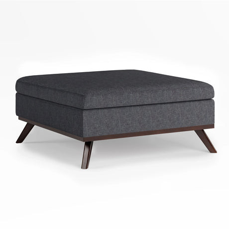 Owen - Square Coffee Table Storage Ottoman - Slate Gray - Furniture Home Direct