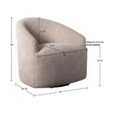 Upholstered 360 Degree Swivel Chair - Furniture Home Direct