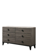 Avantika - Faux Marble Top Rustic Dresser - Gray / Marble / Oak - Furniture Home Direct