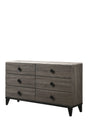 Avantika - Faux Marble Top Rustic Dresser - Gray / Marble / Oak - Furniture Home Direct