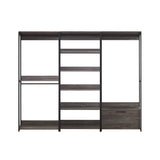 Monica - Walk In Closet System With Modular Design Melamine - Rustic