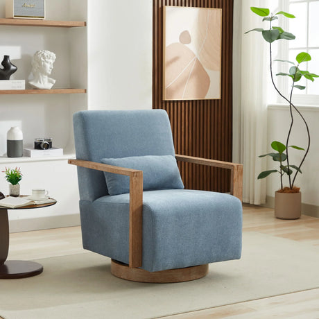 Swivel Modern Upholstered Accent Chair With Armrests - Furniture Home Direct