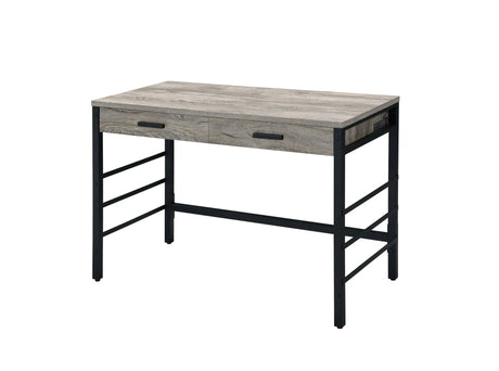 Disho - Weathered Writing Desk With USB - Oak - Furniture Home Direct