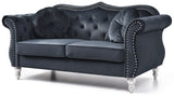 Stylish Flared Arm Loveseat - Furniture Home Direct