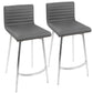 Mason - Contemporary Swivel Counter Stool (Set of 2) - Furniture Home Direct