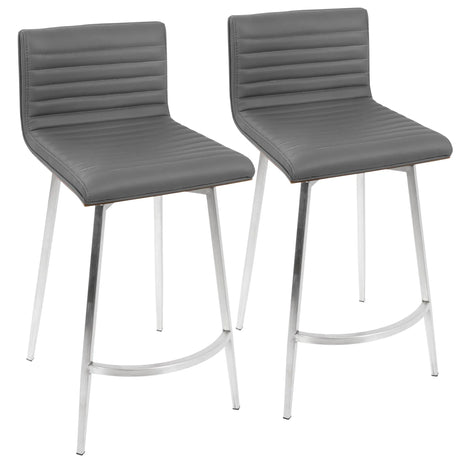 Mason - Contemporary Swivel Counter Stool (Set of 2) - Furniture Home Direct