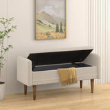 Teddy Velvet Storage Stool With Storage Space For Apartments - Furniture Home Direct