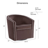 Kendall - Swivel Chair With Barrel Back Design - Furniture Home Direct