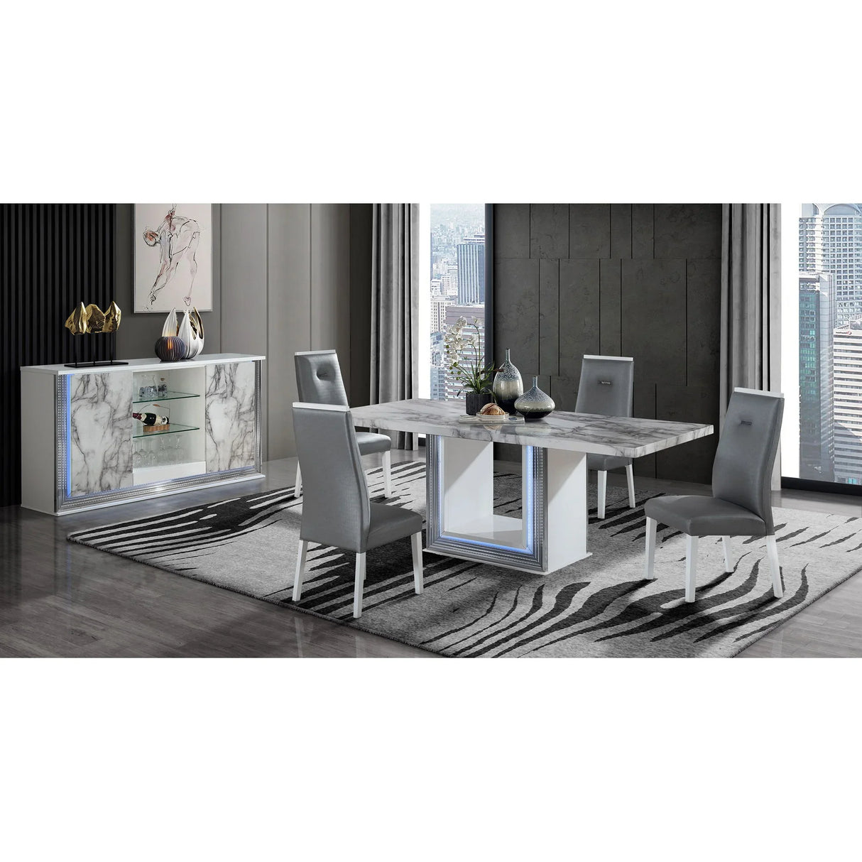 Moon - Dining Chairs (Set of 2) - Gray - Furniture Home Direct