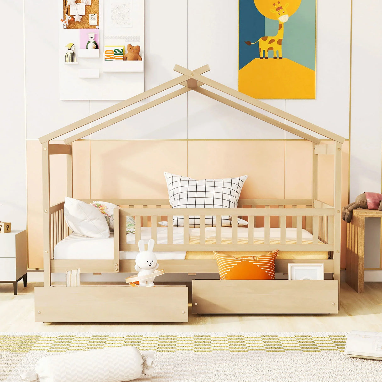 House Bed With 2 Drawers - Furniture Home Direct