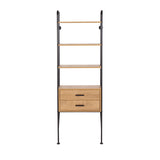 Lean - Industrial Bookcase - Black / Brown - Furniture Home Direct