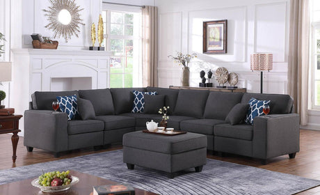 Cooper - Sectional Sofa With Ottomans And Cupholder - Furniture Home Direct