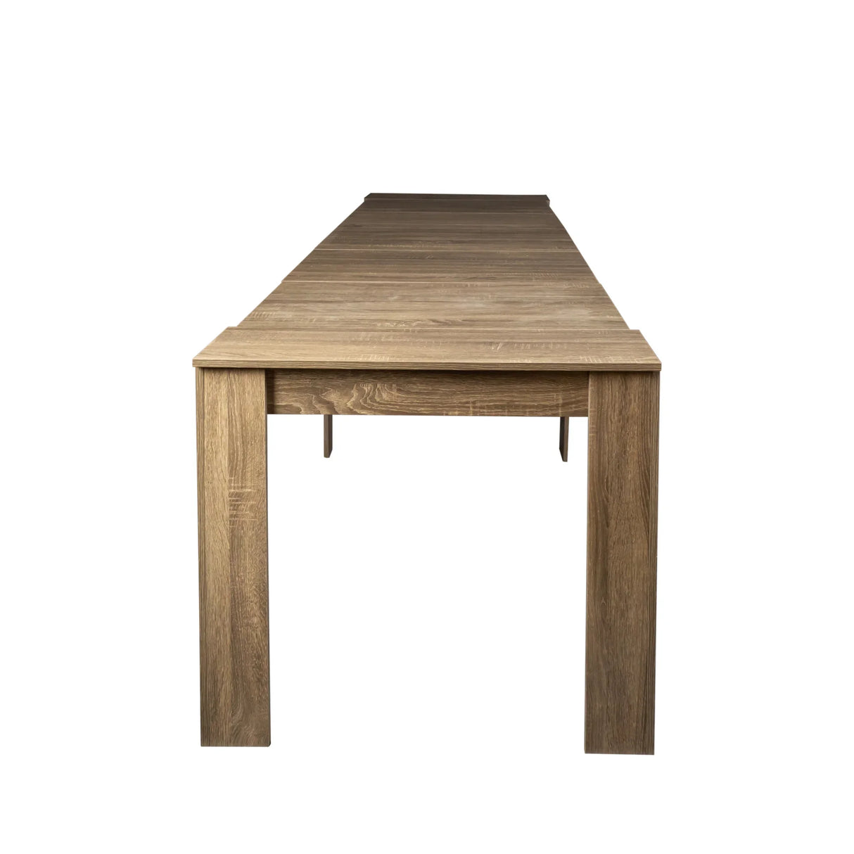 Outdoor Extendable Dining Table Wooden Rustic Brown - Furniture Home Direct