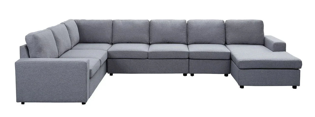 Tifton - Linen 7 Seat Reversible Modular Sectional Sofa Chaise - Furniture Home Direct