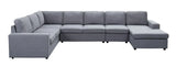 Tifton - Linen 7 Seat Reversible Modular Sectional Sofa Chaise - Furniture Home Direct