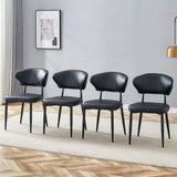 Minimalist Ergonomic Dining Chair With Curved Backres (Set of 4) - Furniture Home Direct