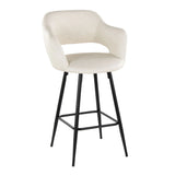 Margarite - Contemporary Fixed Height Counter Stool With Square Footrest (Set of 2) - Furniture Home Direct