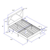 Full Size Upholstered Platform Bed Frame With Headboard, Strong Wood Slat Support, Mattress Foundation, No Box Spring Needed - Gray - Furniture Home Direct