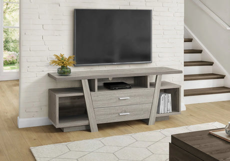 TV Stand, Console, Media Entertainment Center, Storage Drawers, Contemporary & Modern - Taupe - Furniture Home Direct