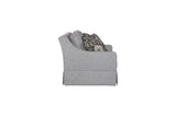 Loveseat With Skirt And Reversable Cushions And 2 Pillows - Light Gray - Furniture Home Direct