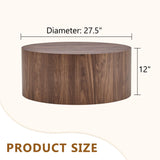 Cylindrical Coffee Table With Material For Living Room - Furniture Home Direct
