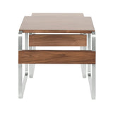 Tea Side Mid-Century Modern Nesting Tables - Walnut - Furniture Home Direct