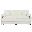 Modern Oversized Chenille Loveseat Sofa With Deep Seat And Diy Combination - Furniture Home Direct