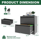 Premium Drawer Metal Lateral File Cabinet With Lock - Furniture Home Direct