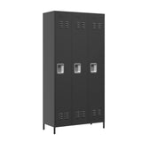 Storage Locker Cabinet With Locks For Employees, Home Gym Office School Garage - Black
