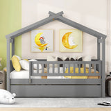 Creativity House Bed With Twin Size Trundle - Furniture Home Direct